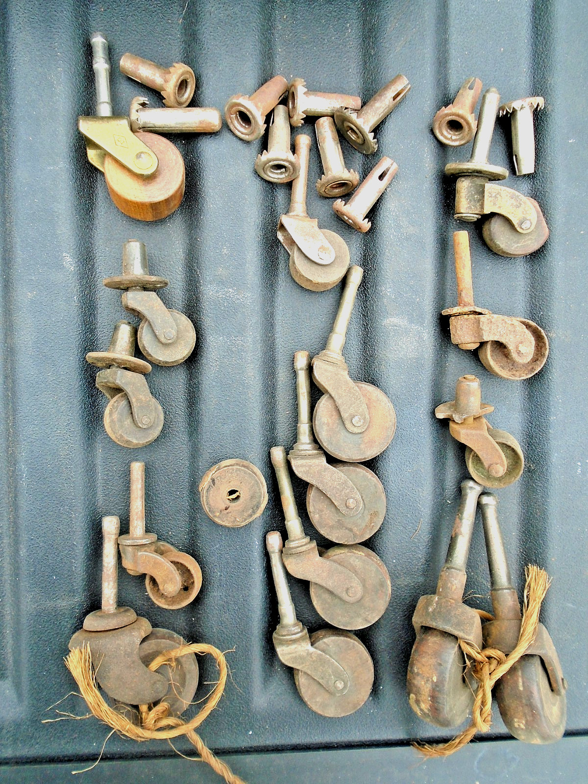 Early 1900’s era Chair CASTER ROLLERS lot- hardware