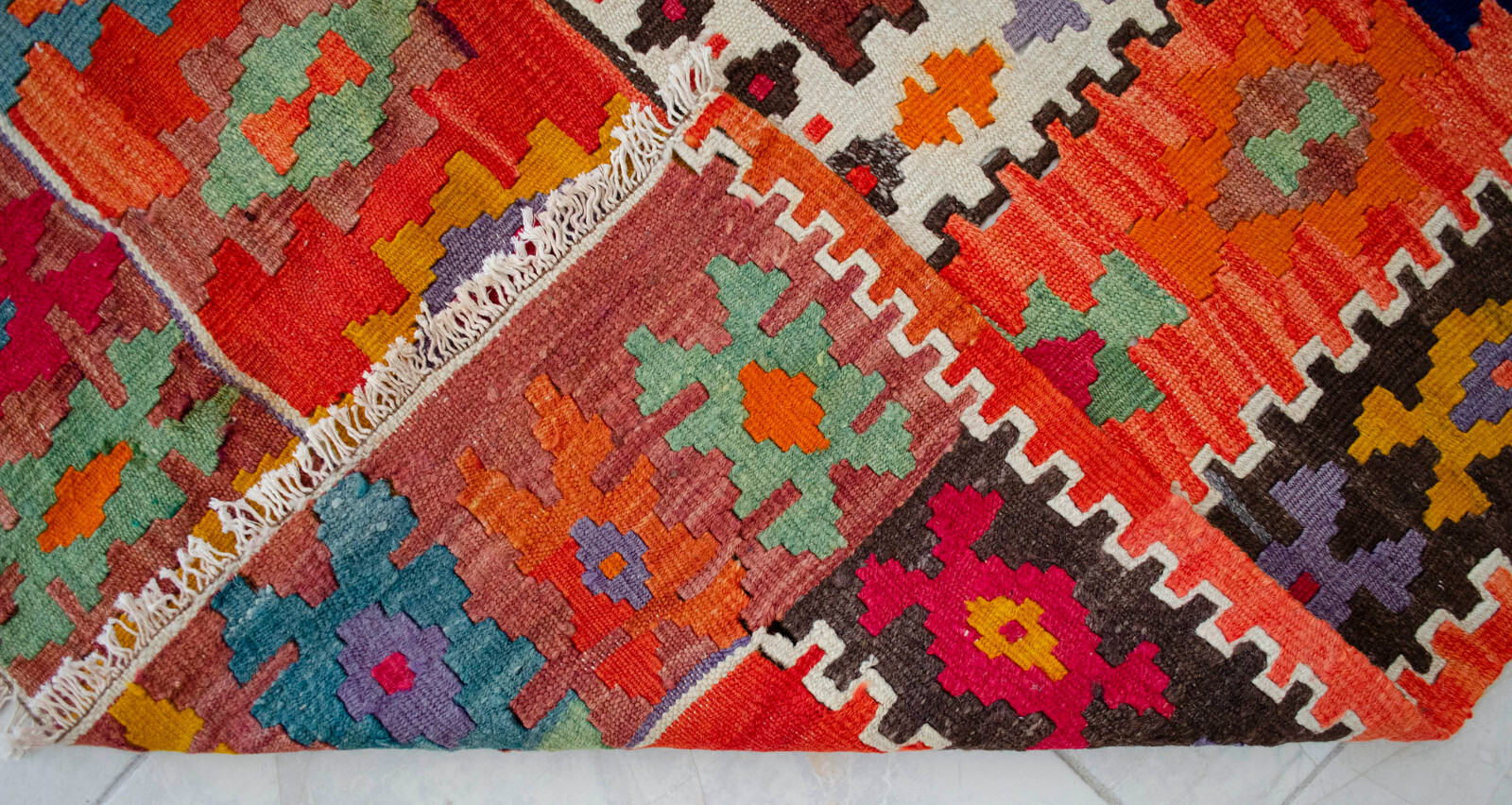 Turkish Hand Woven LARGE Rug Flat Weave Kilim pastel color Area Rugs 8×13 ft Rug