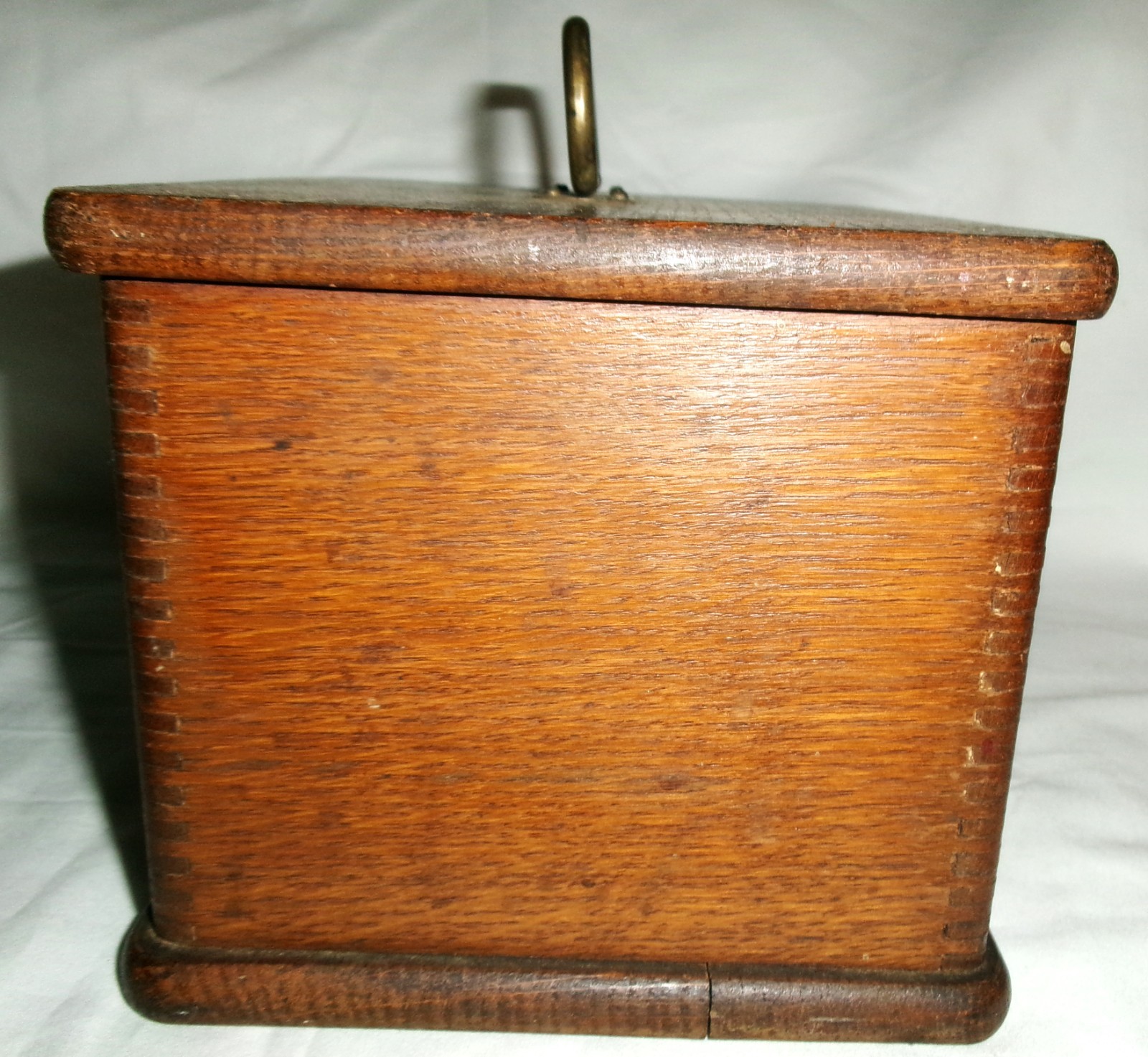 ANTIQUE PRIMITIVE WOOD DOCUMENT BOX HOME OFFICE BILLS PAPERS RECEIPTS CASH LATCH