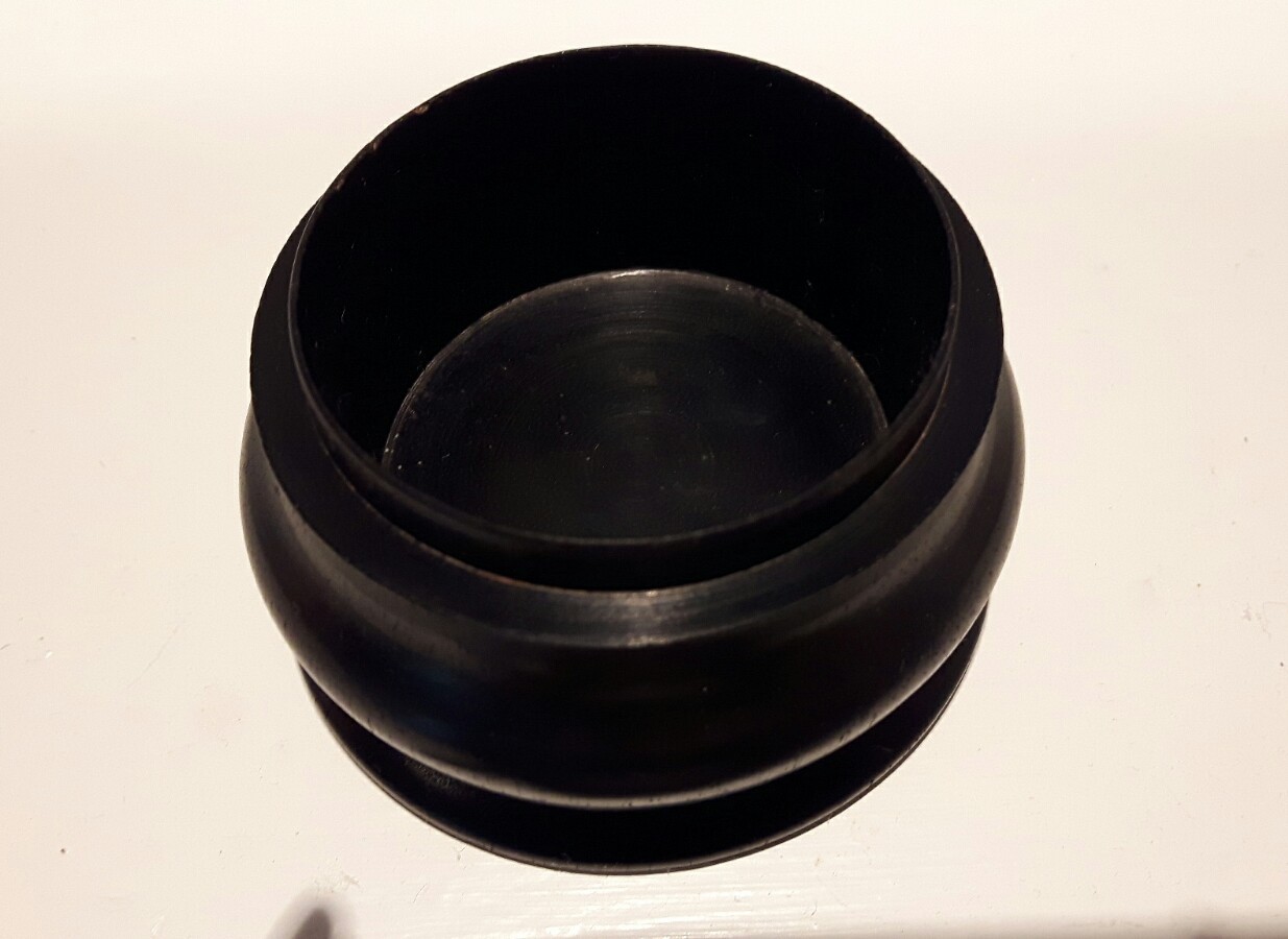 Victorian EBONY Dressing Table Pot With Lid