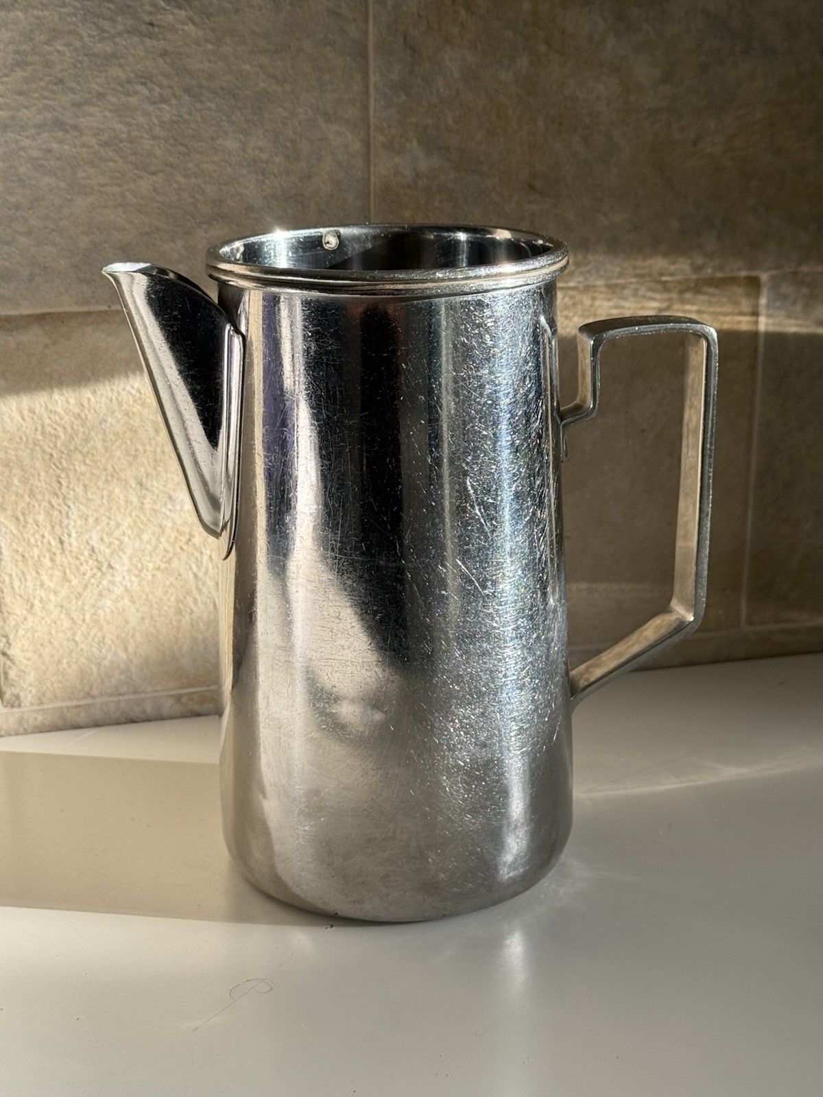 Sheffield Platers Silver Stainless Steel Jug Milk Water Pitcher