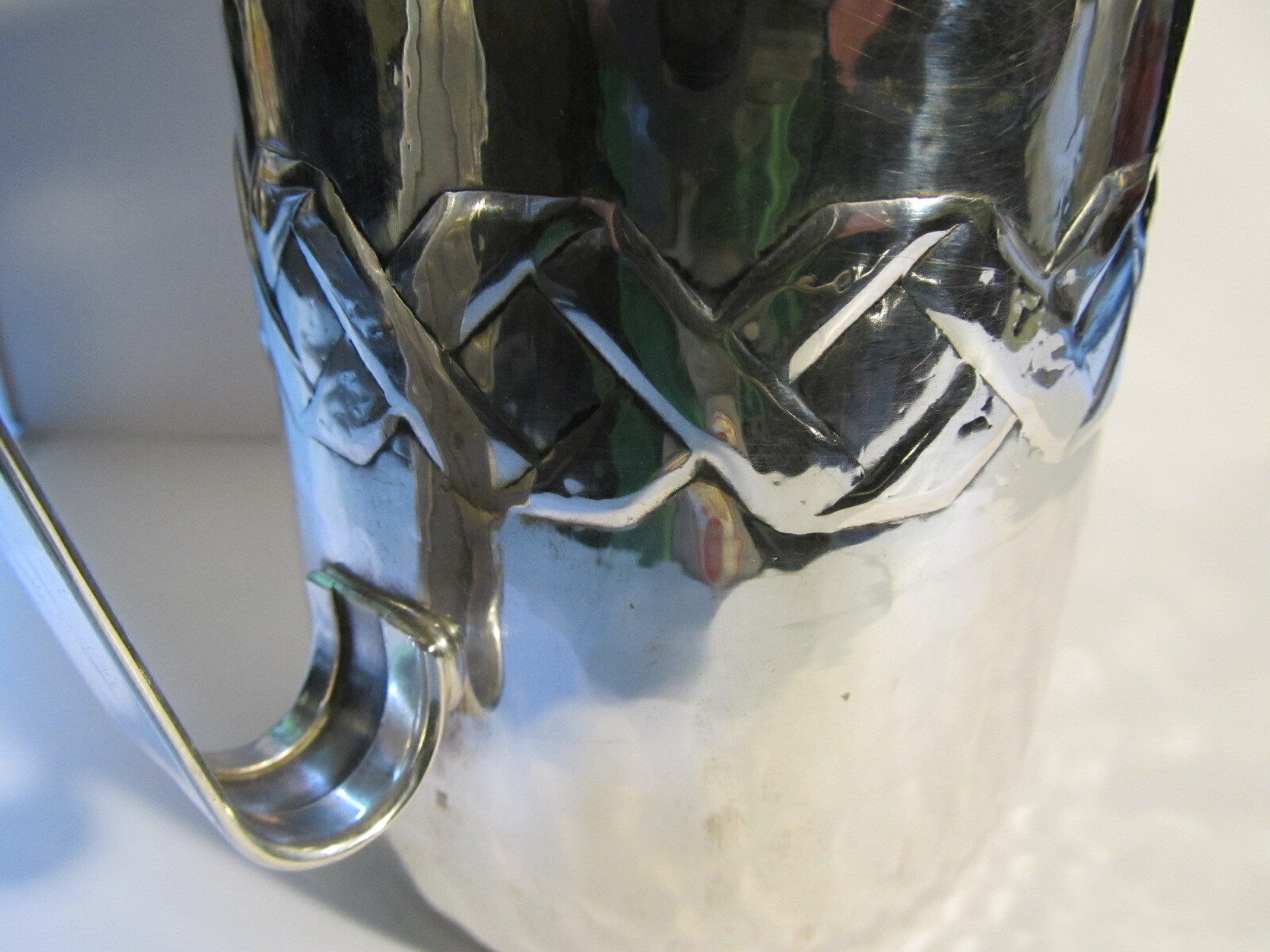 Vintage Sterling 800 Silver Italian Hand Made Pitcher 10 Troy Oz. 3 1/2 Cups