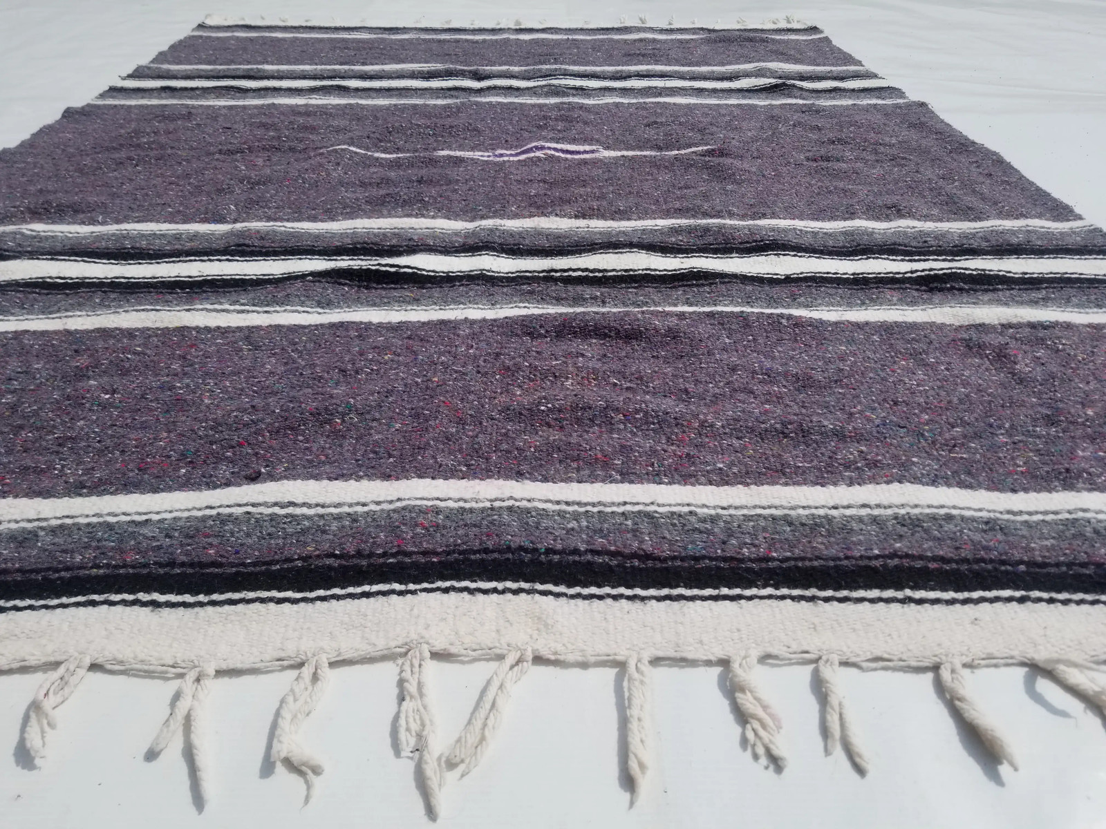 Vintage Traditional Handmade Mexican Saltillo Wool Multi Kilim 5.5×4.1ft