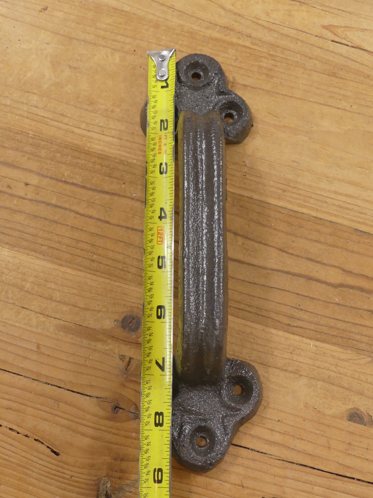 8 LARGE Handles Door Hardware Pull Gate Shed Drawer Barn Shed Rustic Cast Iron