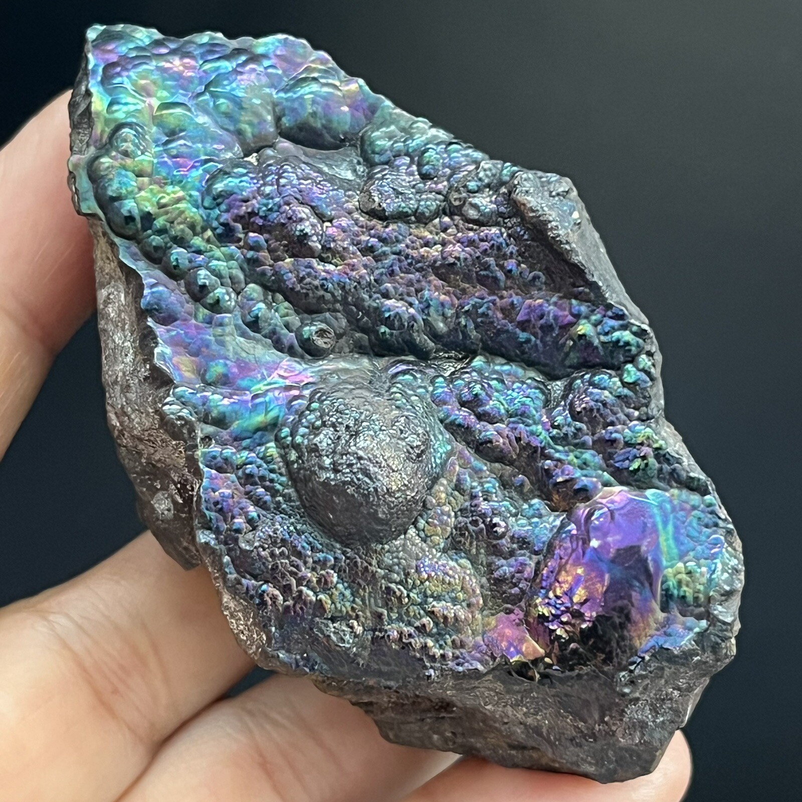 leklai umklum iridescent rainbow 7 color hematite natural amulet 152 g gift