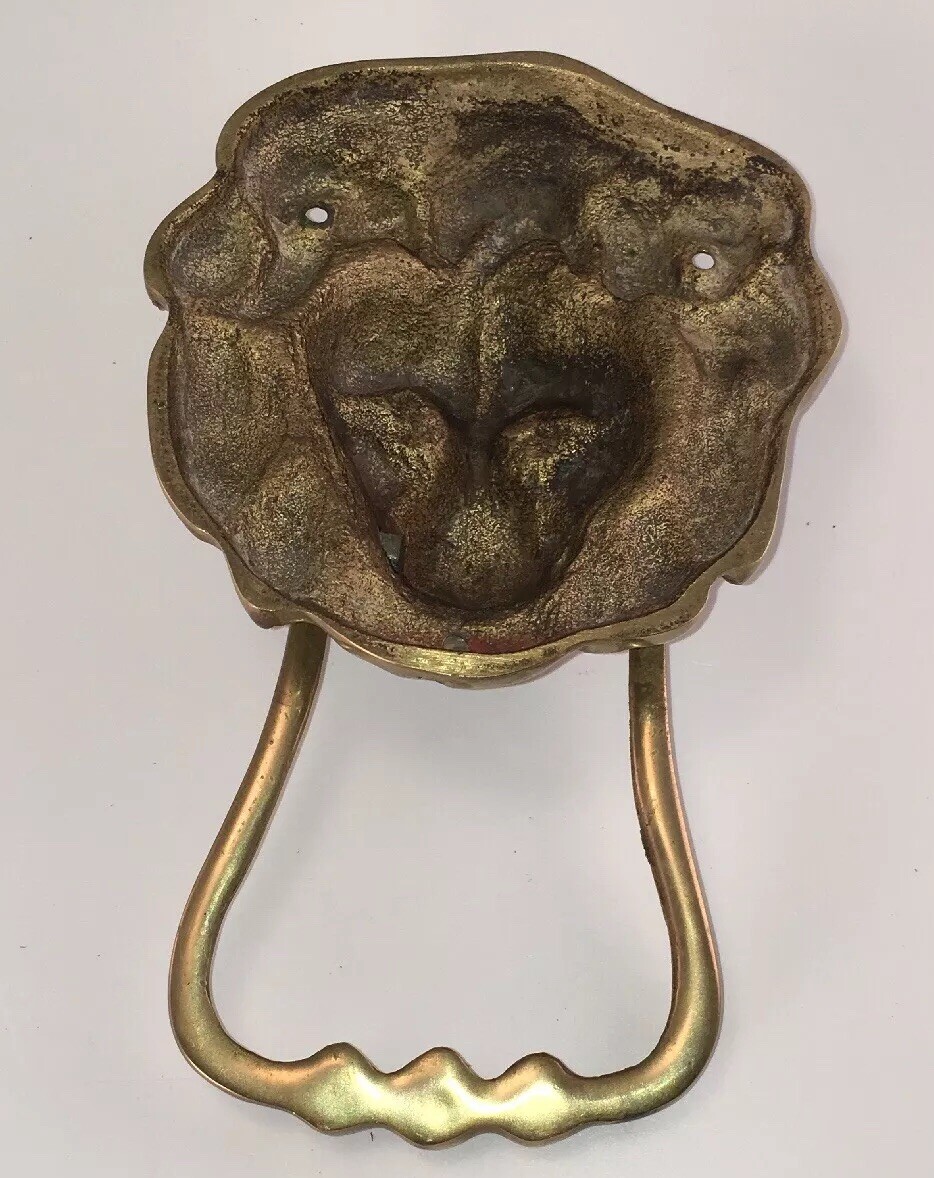 Classic Solid Brass Lions Head Door Knocker