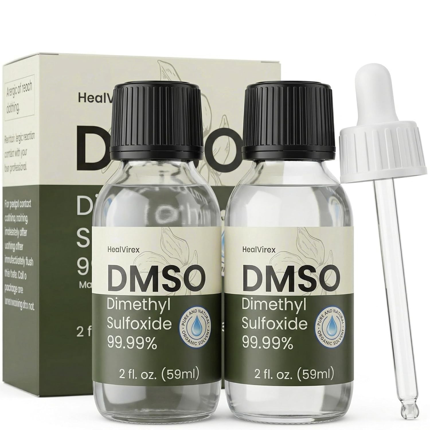 99.99% Pure DMSO Liquid – 2-Pack (4 fl oz) High Purity Dimethyl Sulfoxide