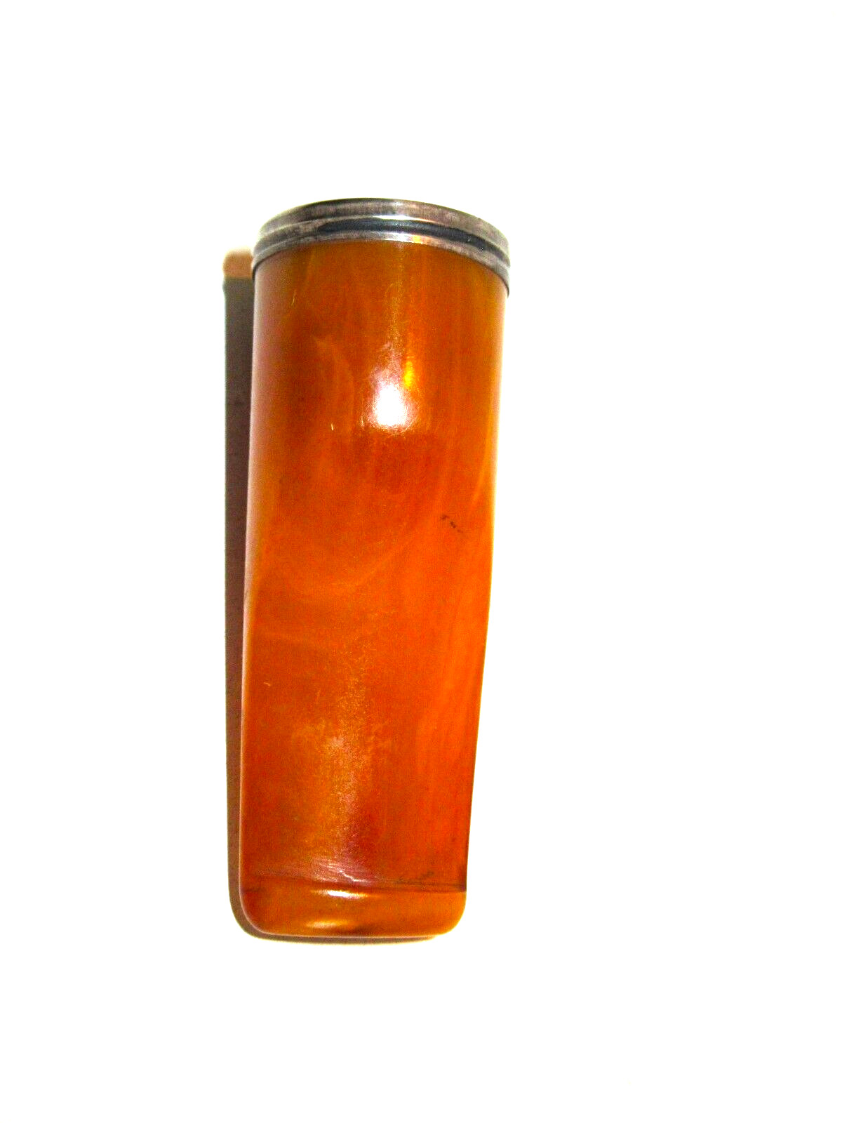 Antique Bakelite Cigar Holder 1920’s Art Deco Sterling & Butterscotch Tobacciana