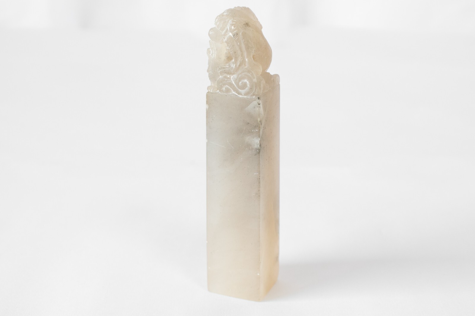 Hanko Seal stock Stone Seal Carving Stone transparent color Lion (A24)