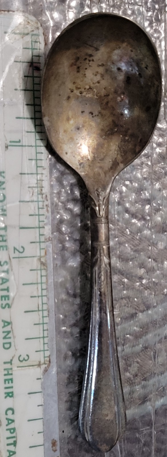 Oneida Community Tudor Silverplate Child Baby Spoon 1932 JUNE NURSERY 4″