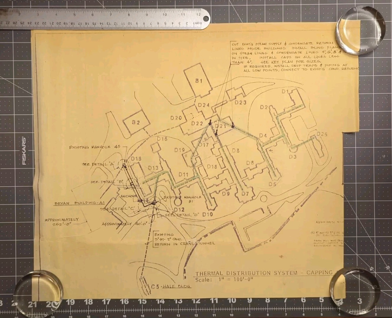 Worcester State Hospital Former Administration Building Heating System Map