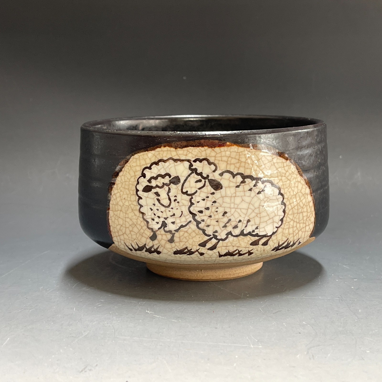 Tadashi Kato / Mino Ware H261 : Japanese Pottery Chawan Matcha Tea Bowl Vintage