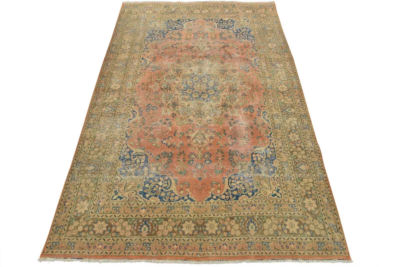 Vintage Anatolia 6’6” x 9’9” Red Wool Traditional Hand-Knotted Oriental Rug
