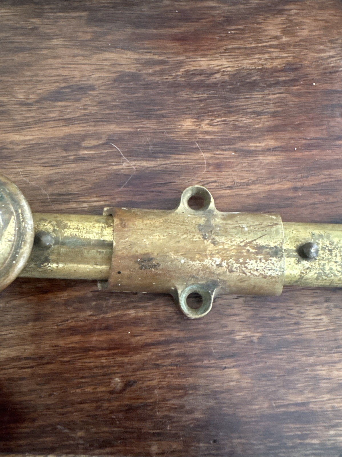 Antique Solid Brass 12″ Sliding Surface Bolt Door Lock Reclaimed Distressed