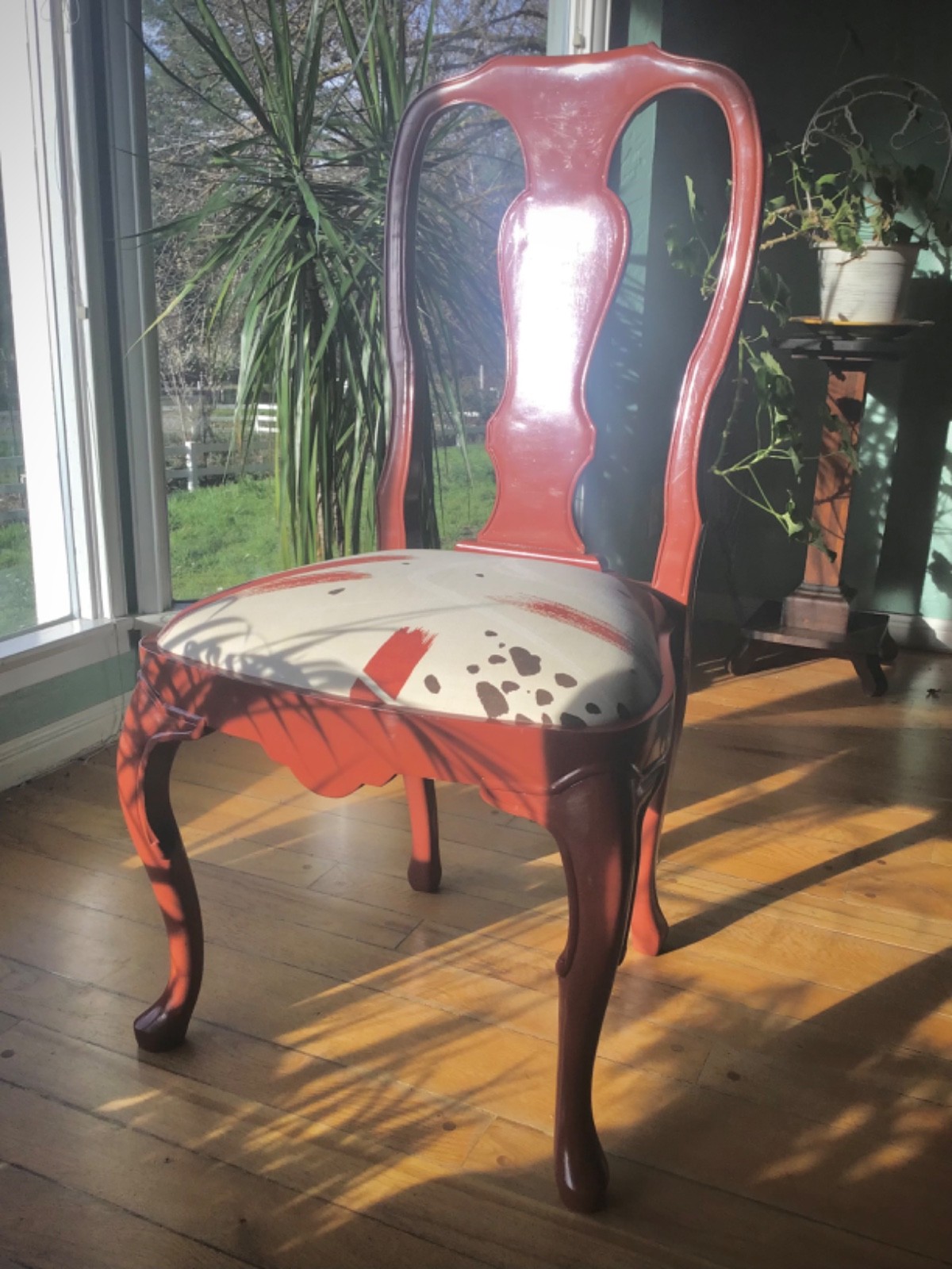 🇮🇹 4 Dining Chairs, “Florentia” QUEEN ANNE STYLE, VTG, Made in Italy 🇮🇹