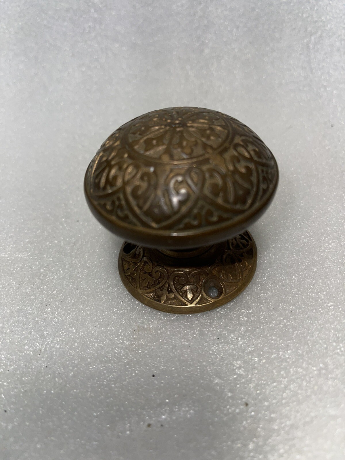Antique Door Knob & rosette Hopkins & Dickinson Seven-Fold L-10100 C:1879 T-118