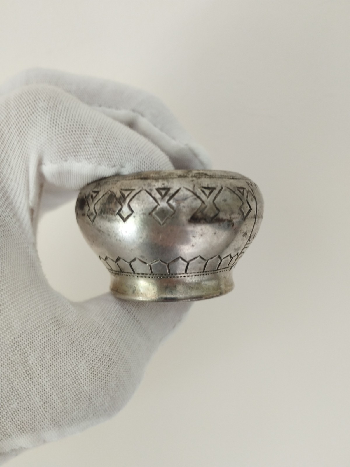Antique Russian silver 84 samples – antique salt shaker and spoon 875. 1890 Л.О