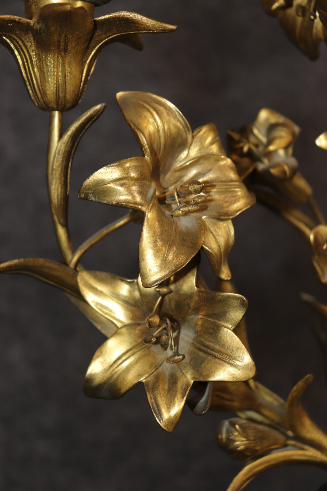 Pair 19th C Bronze Dore’ Cherubs Table Lamps Candelabra Manner Henry Dasson