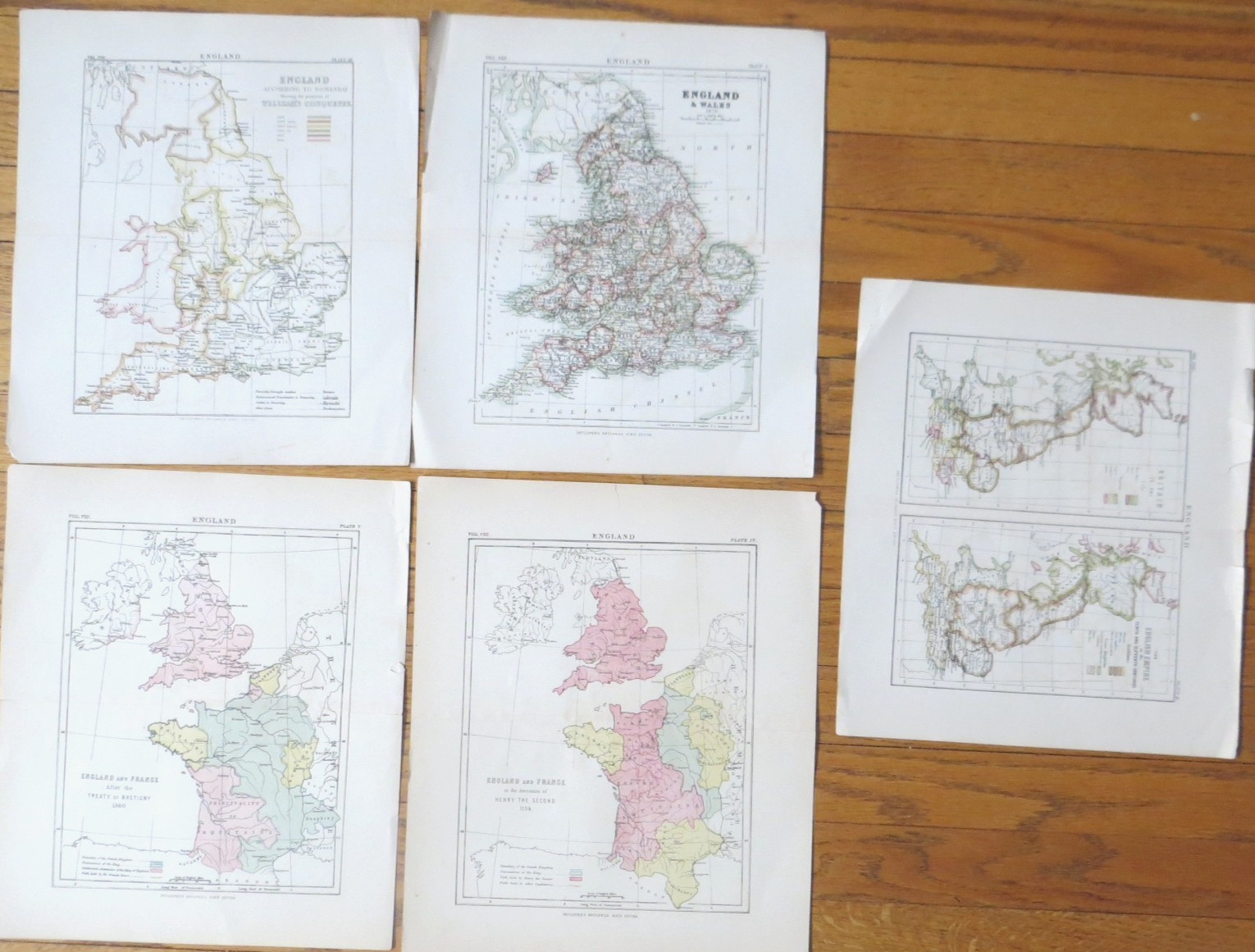 England Maps 1800s Antique Lot of 38 colorful Shires Suitable for Framing