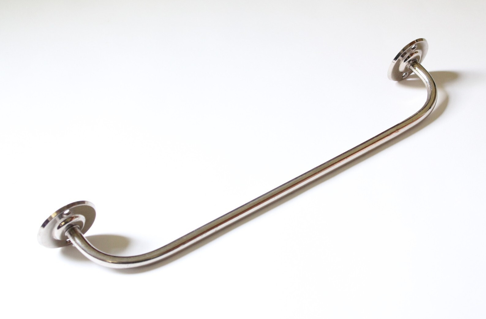 antique nickel towel bar rod holder | vtg deco towel victorian kitchen bath old