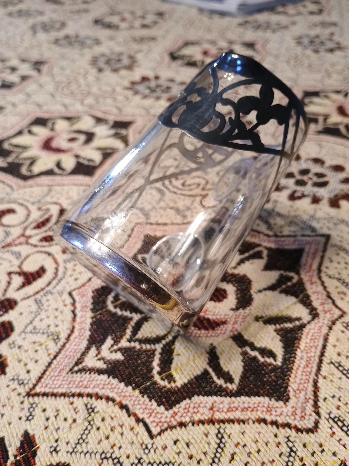 Silver Overlay Glass