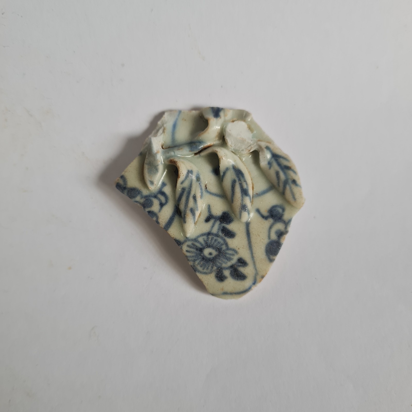 c.1700 Kangxi Qing Dynasty Blue and White Cover Box Lid China Antique Flower