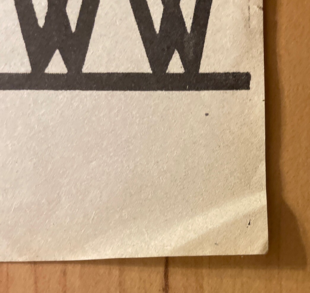 Authentic Wiener Werkstätte Werkstatte Unused Woodblock Print Paper Jugendstil