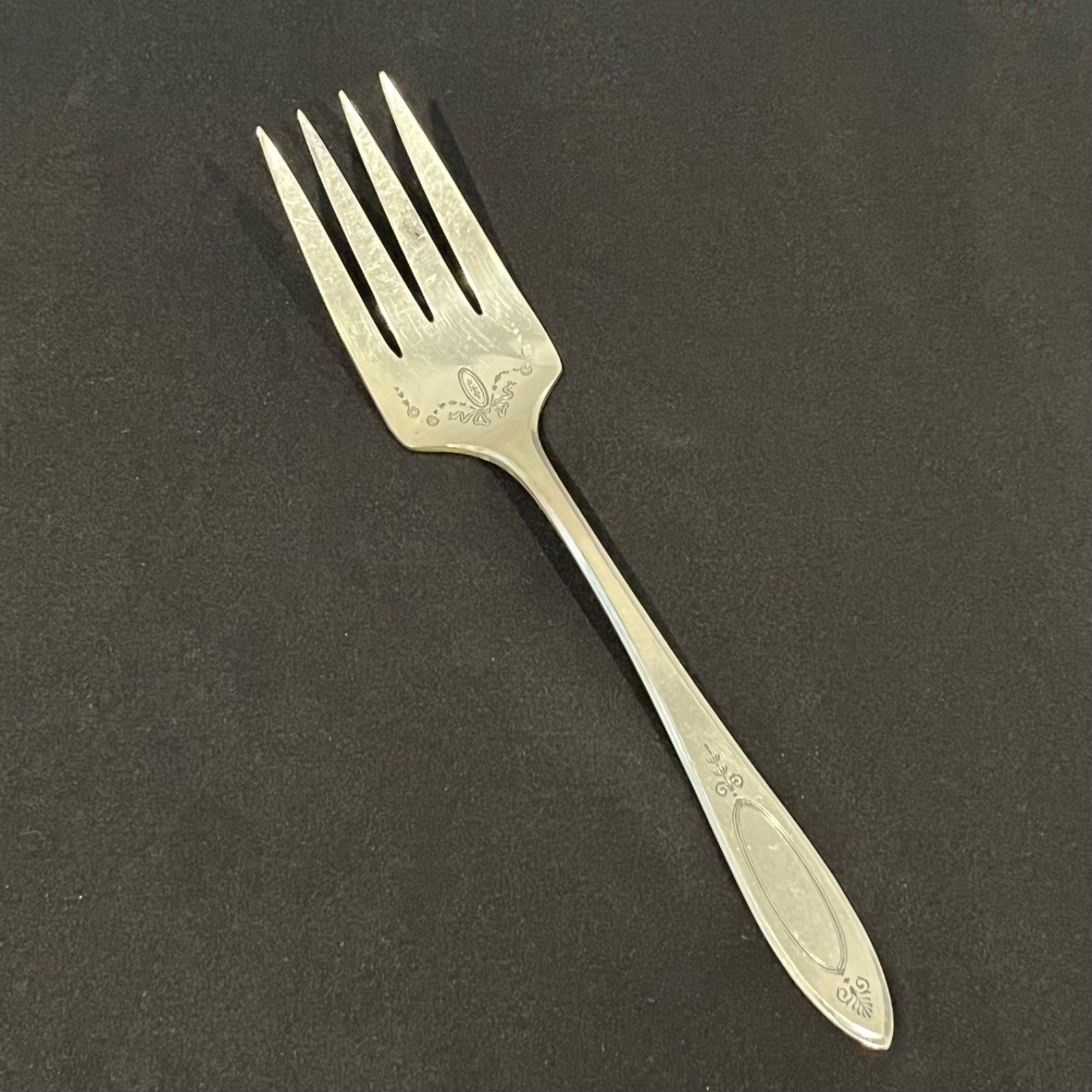 Oneida Community Plate ADAM Silverplate Silverware Flatware Meat Serving Fork