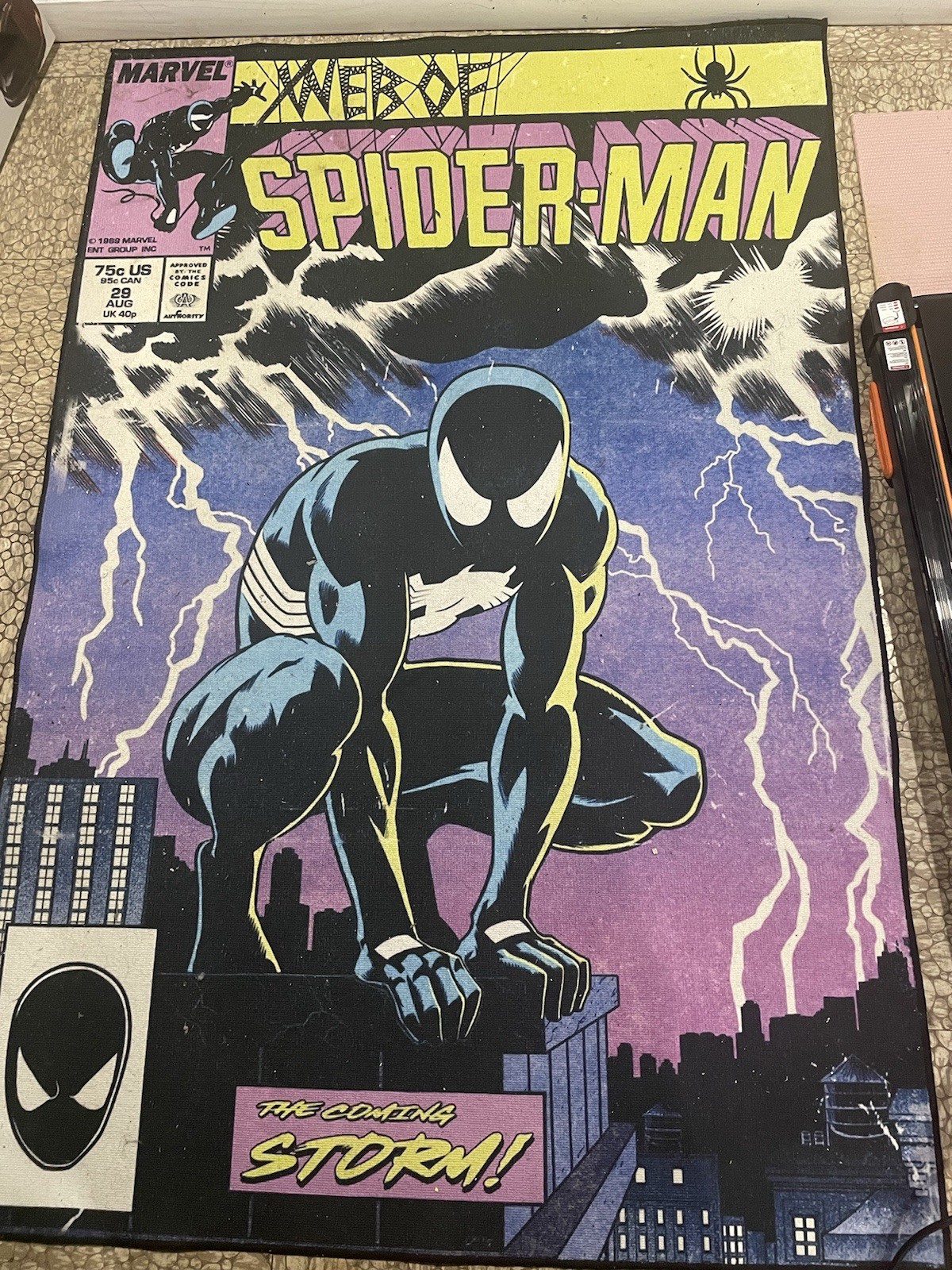 Black Suit Spider-Man Rug 39inx59in