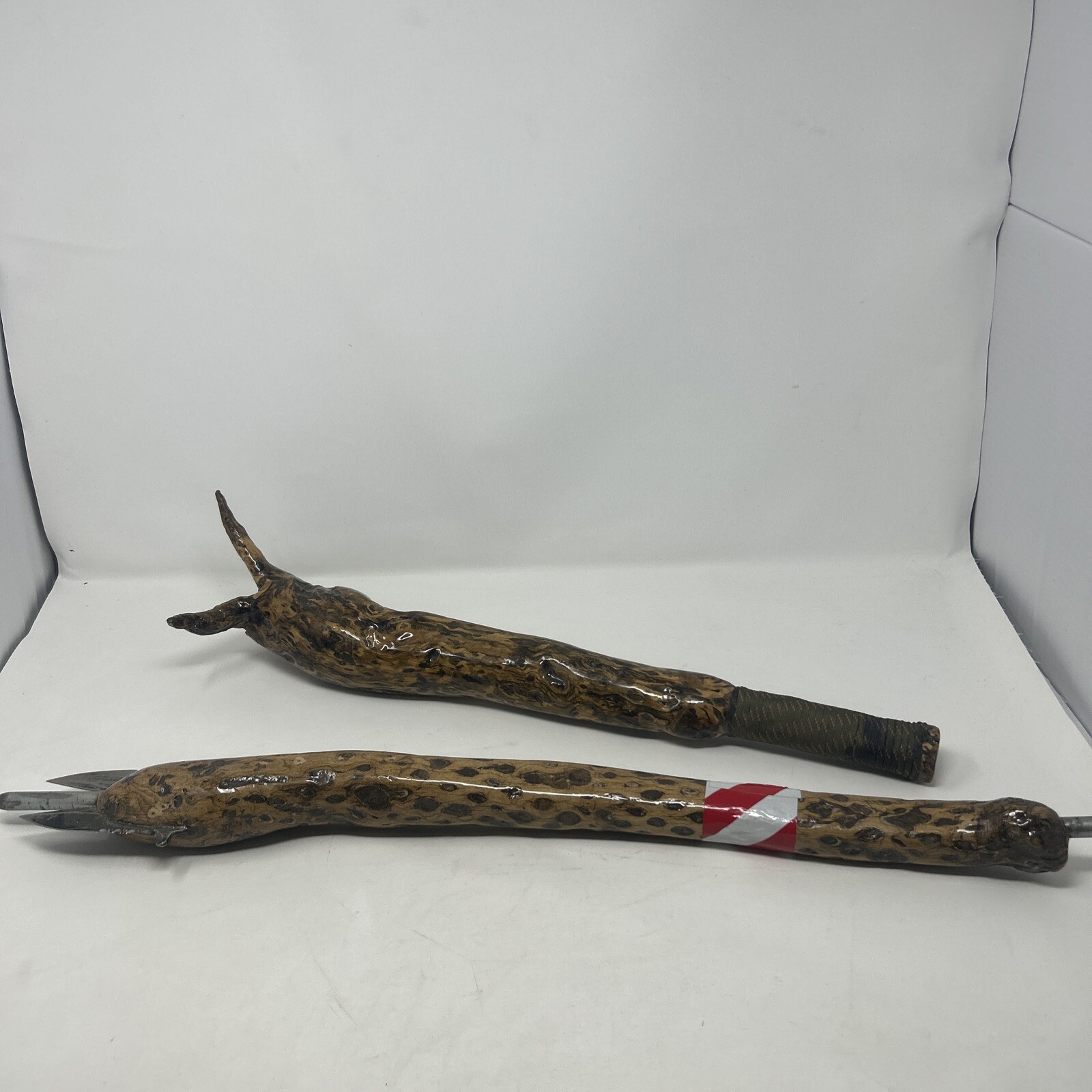 2 DECORATIVE Wood With Epoxy Fighting Tools .