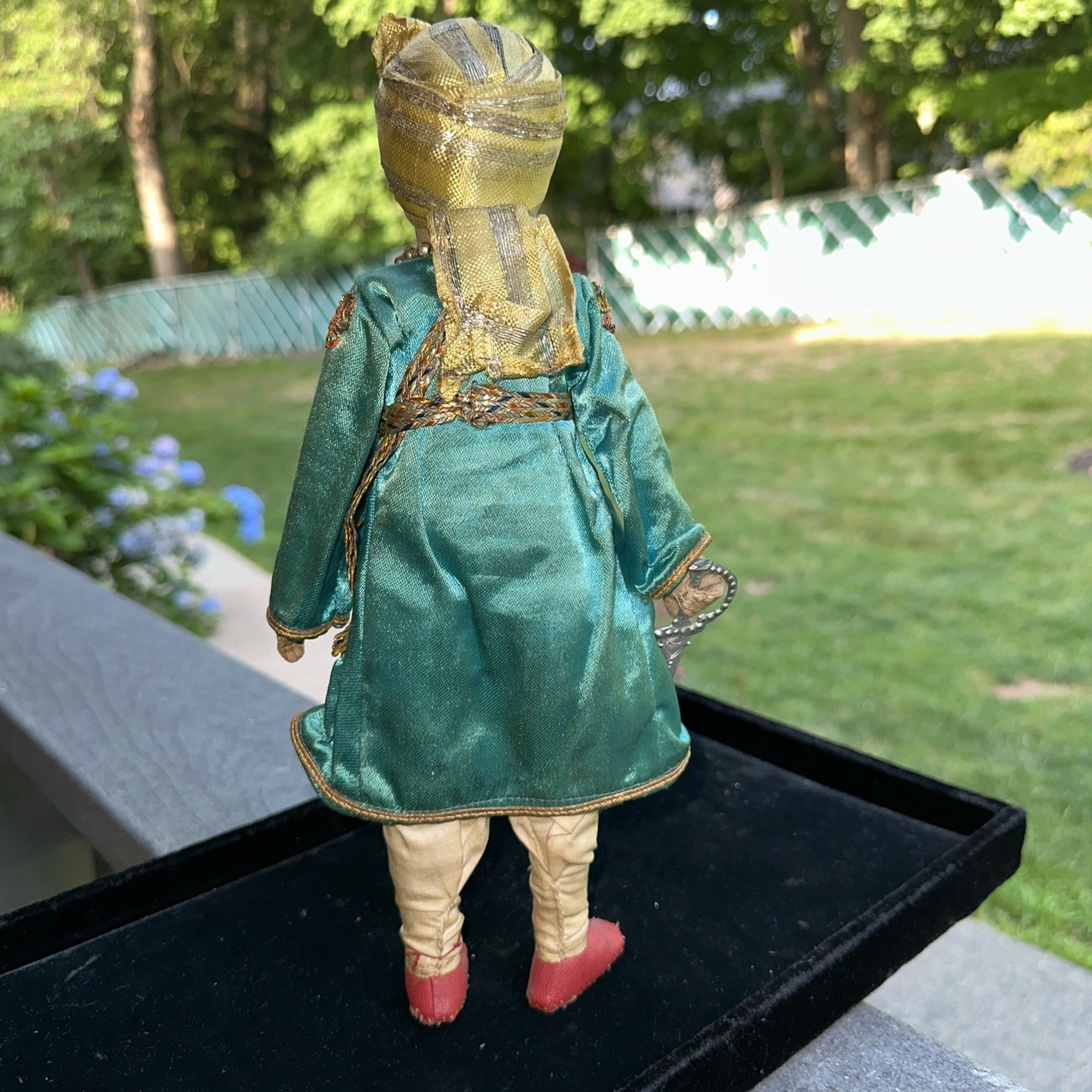 Antique 1920ʼs Indian Doll Warrior 12″ Traditional Clothing