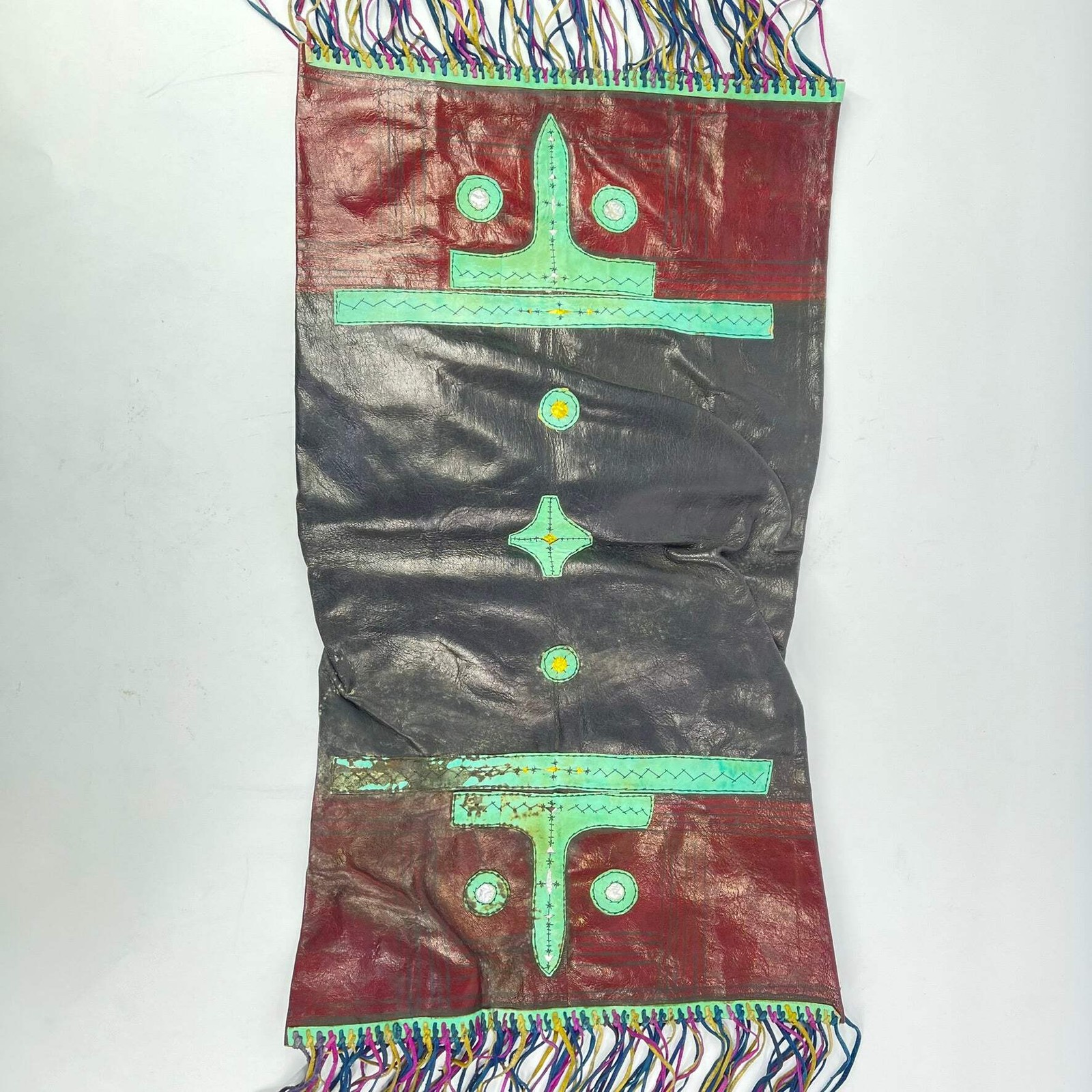 Tuareg Fringed Leather Camel Panel Mali
