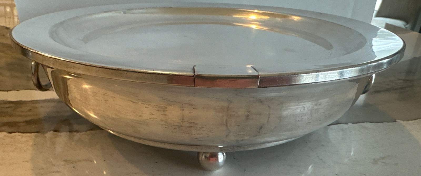 French Scarce Silver Plate On Copper Food Warmer #2 Circa 1825 Hallmarked EC