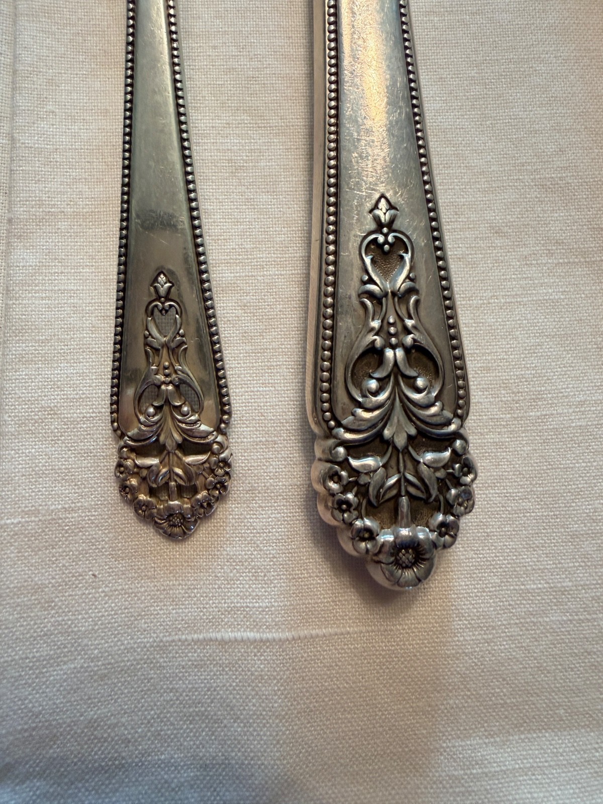 8 pc pl setting-sterling silver set for 12 Queens Lace + 9 serving pieces + box