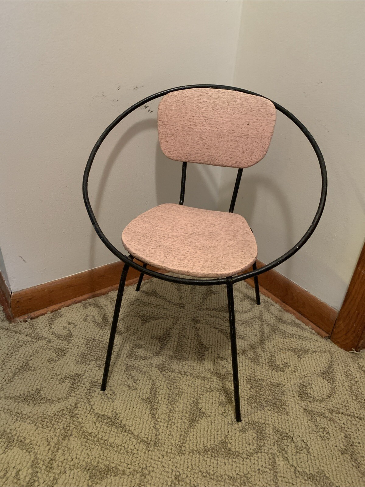 Child Hoop Chair, MCM Mid Century Modern! Vintage! Original! Cute! Wrought Iron!