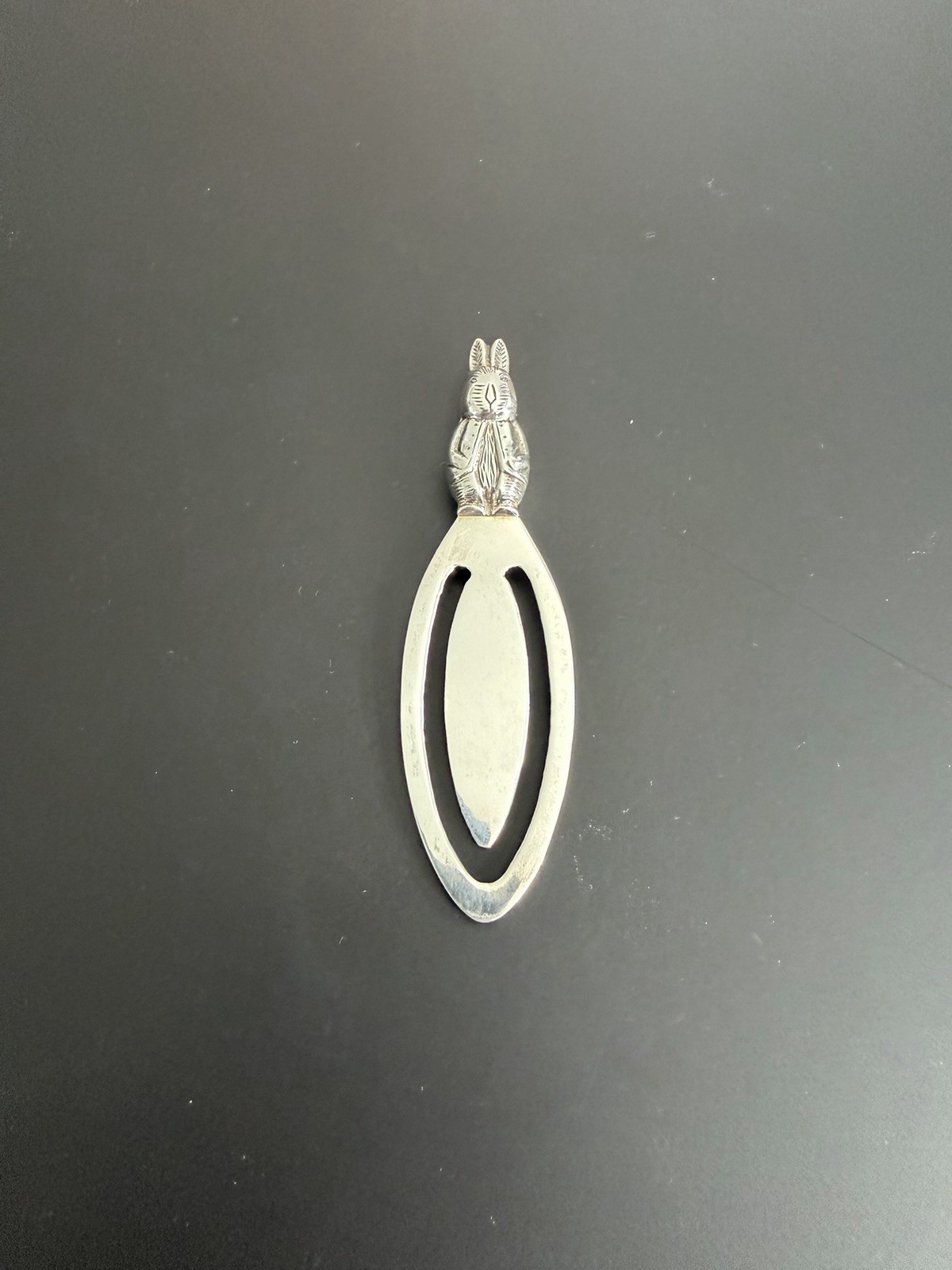 Vintage 3D Solid Silver Peter Rabbit Bookmark CME Jewellery c1990