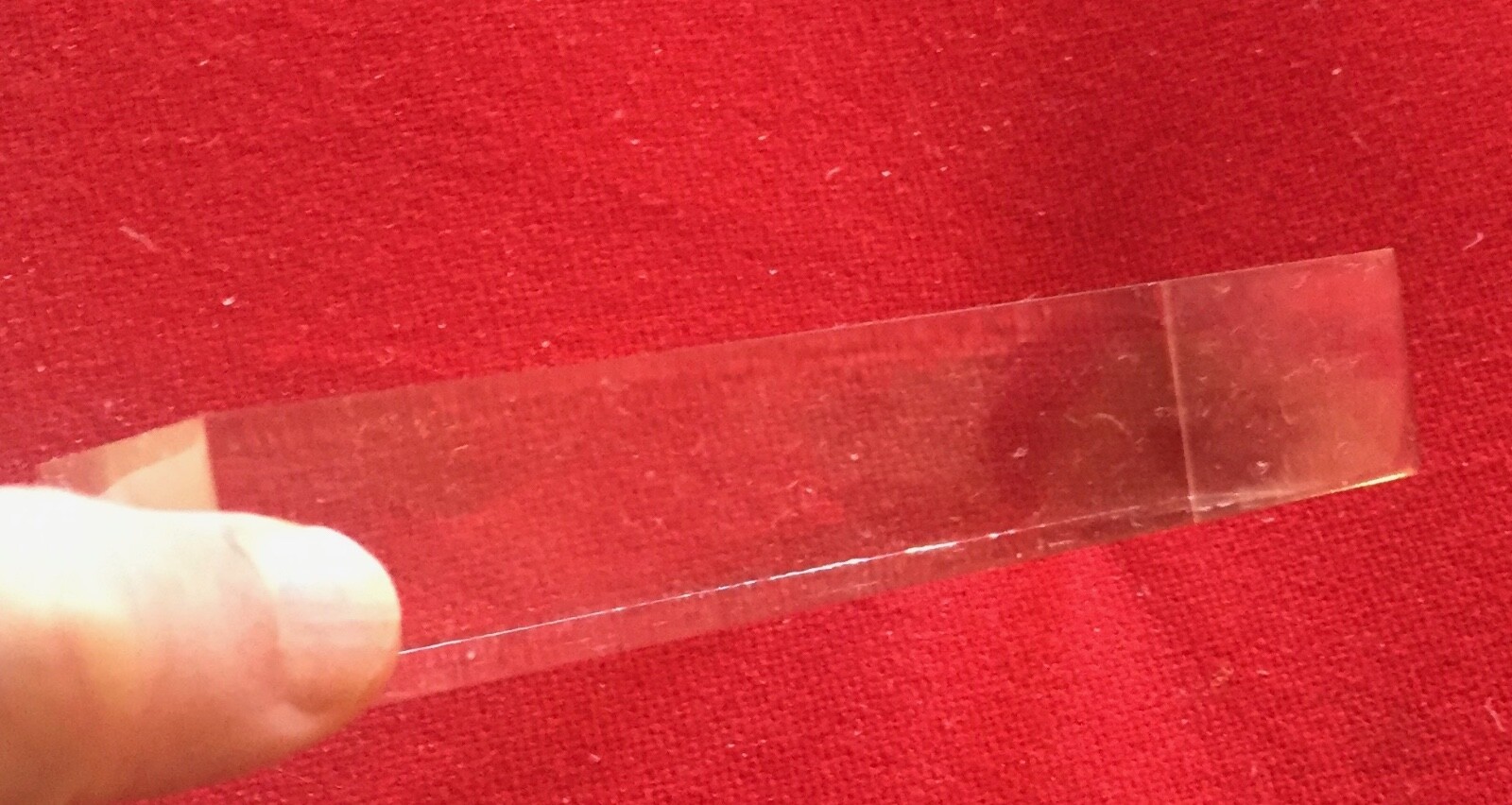 Vintage Clear Acrylic Lucite Rectangular Display Base Block Brick Cube 5″ x 3″