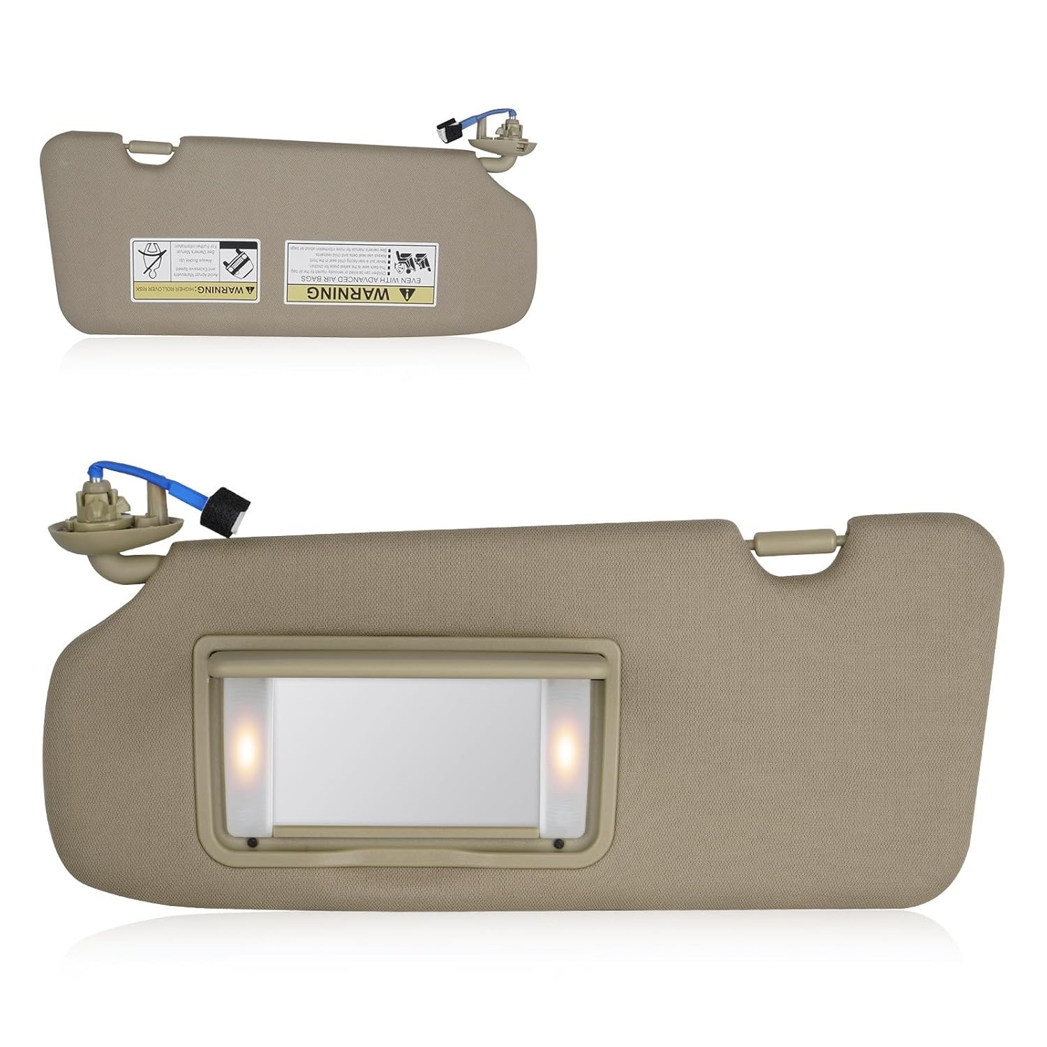 Beige Sun Visor Honda CRV 2017-2022 Driver Side Left Replacement Aftermarket Fit