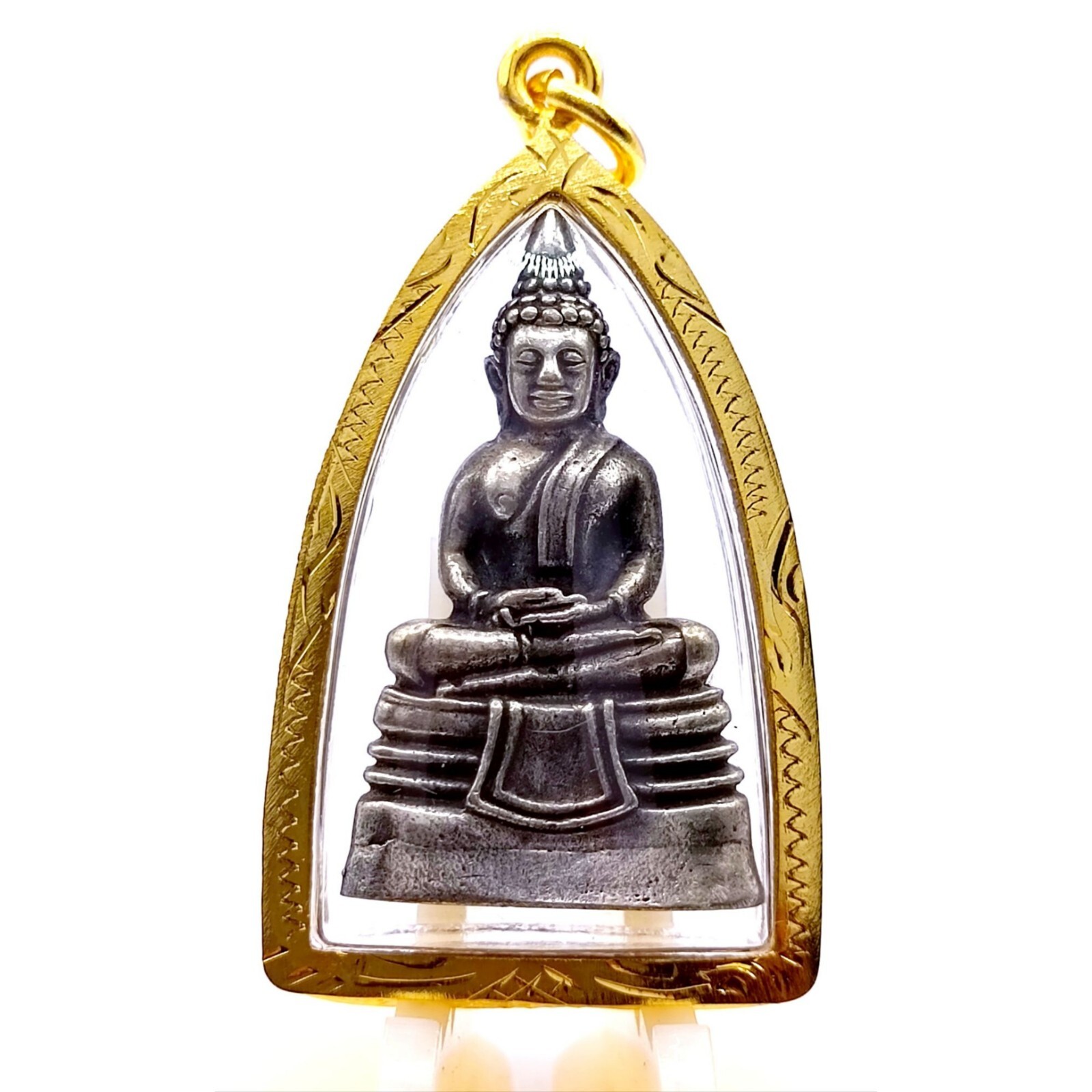 Sothon Buddha Year 2000 Thai Amulet Pendant Gold Micron Case