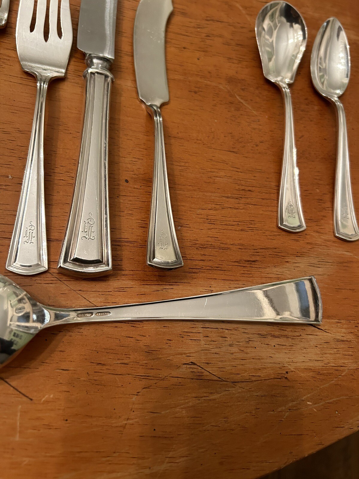 1913 Alvin Patent George Washington Silver Plate 8 Pieces Flatware