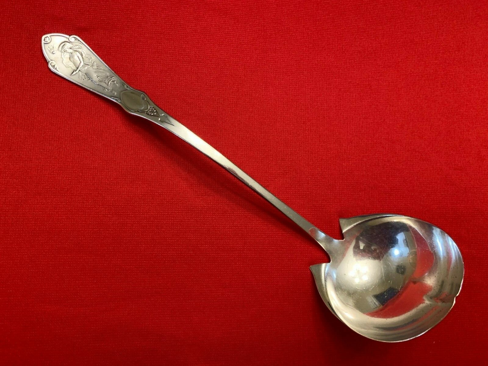 PEARL by Reed & Barton Figural Dancing Woman Silverplate 12″ SOUP LADLE 1898