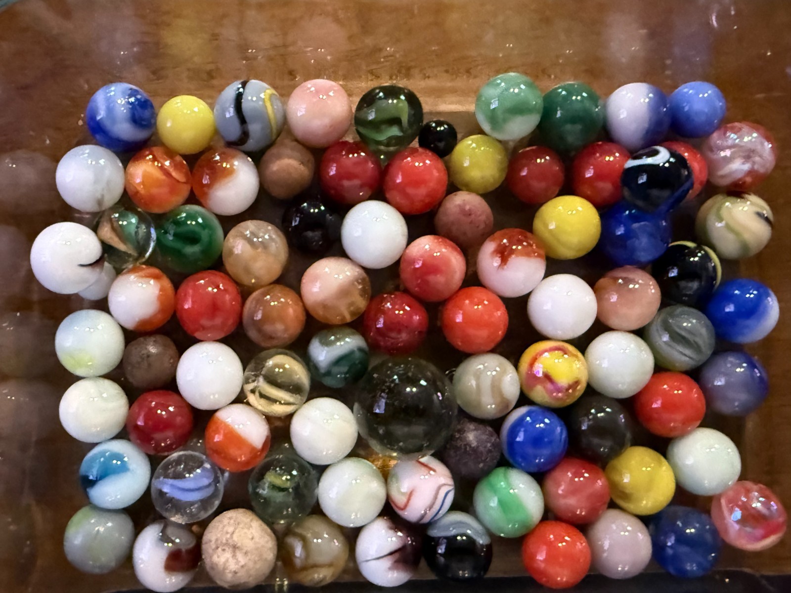 Vintage Marbles (Slags, Swirls, Cats Eyes, Bennies, Etc).Each lot varies Lot#72