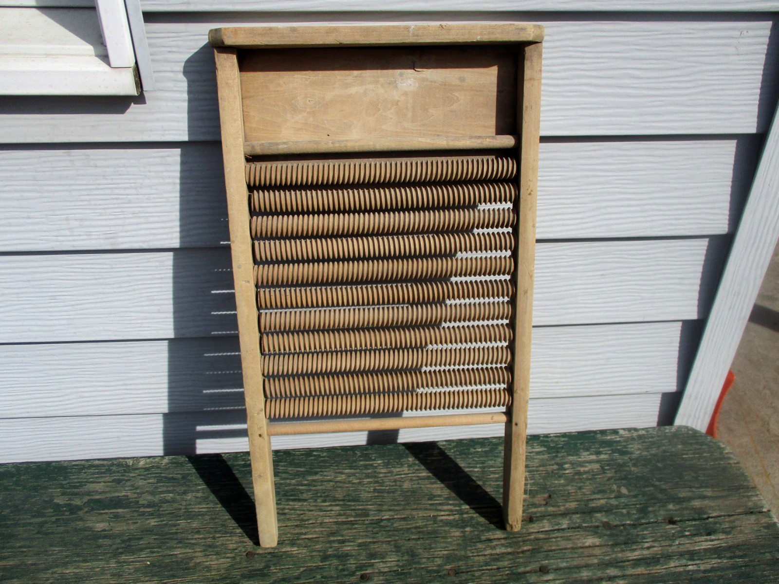 ANTIQUE MOTHER HUBBARD ROLLER WOOD WASHBOARD