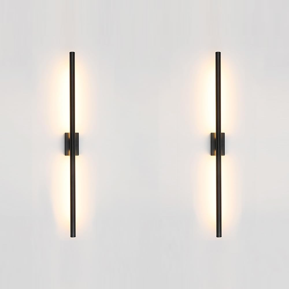 Only Suitable for Small Junction Box Set of 2 Hardwired Dimmable Long Black Tube