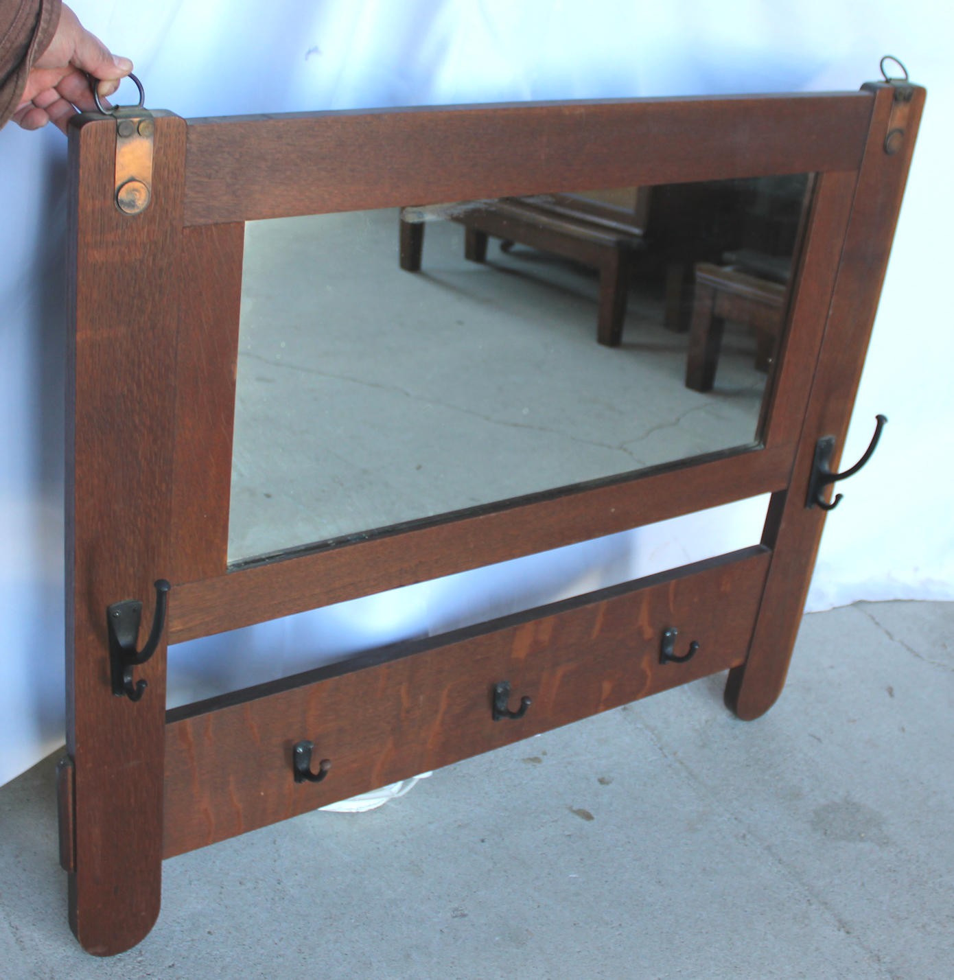 Antique Mission Arts and Crafts Hall Mirror – Stickley Brothers