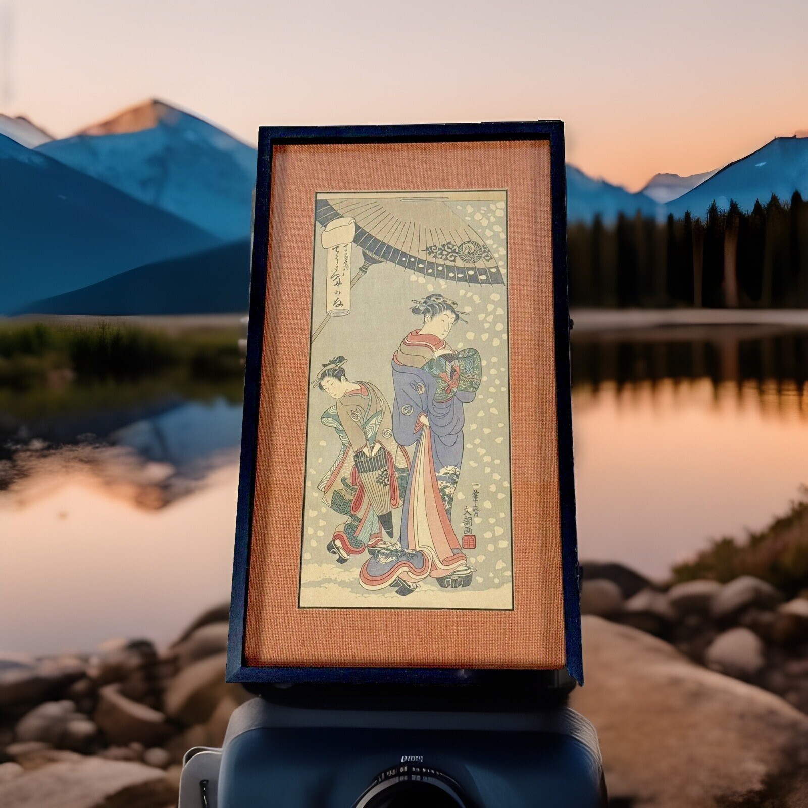 Women of Japan Framed and Matted Print 8.25″Wx14.25″H