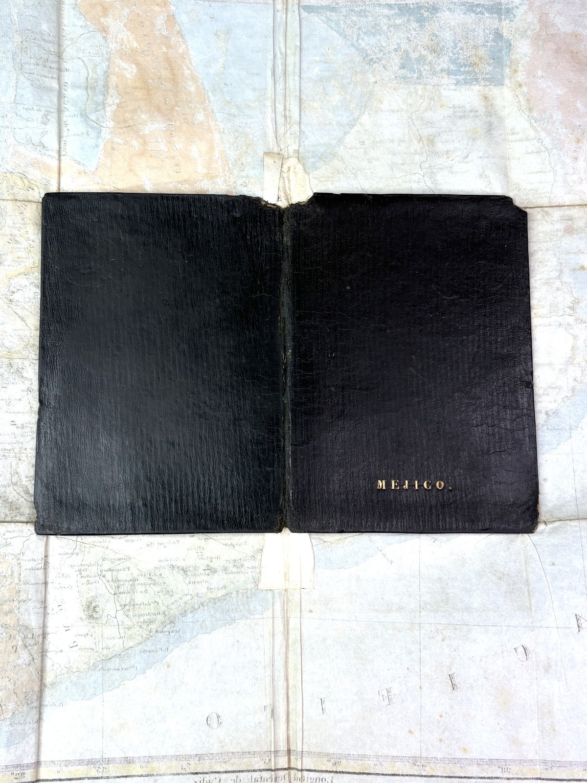 RARE – 1831 Folding Pocket Map- Mexico – New Spain- Mariano Torrente- Revolution