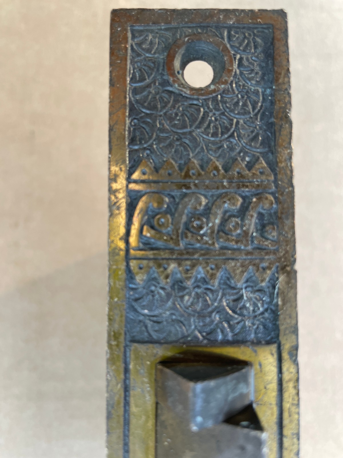 OUTSTANDING Antique Russell & Erwin MORTISE LOCKSET 1886 Patent Brass Faceplate