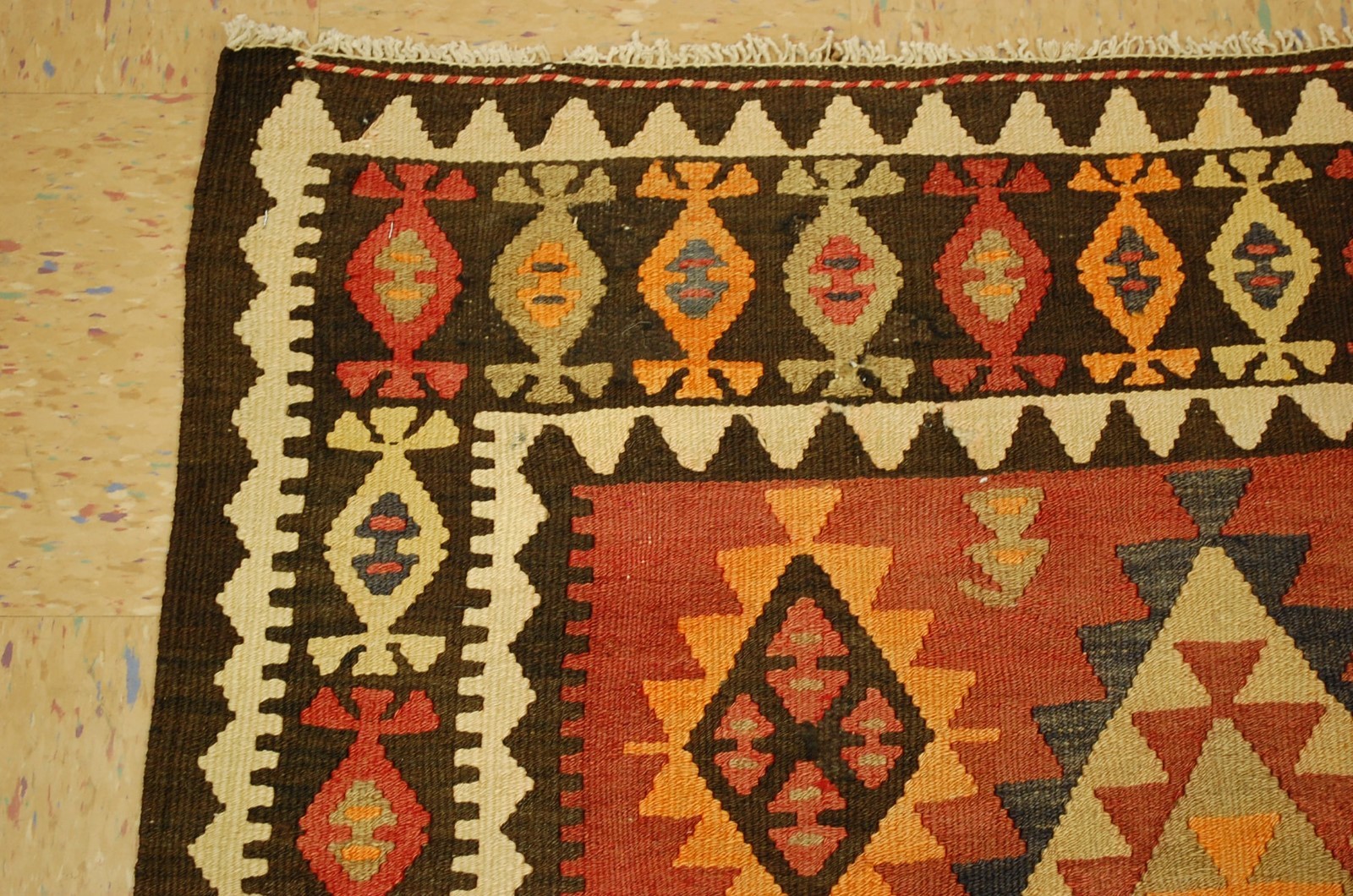 c1920s ANTIQUE VERY FINE WOVEN RARE SIZE CAUCASIAN KILIM FLAT WOVEN RUG 3.9×14.5