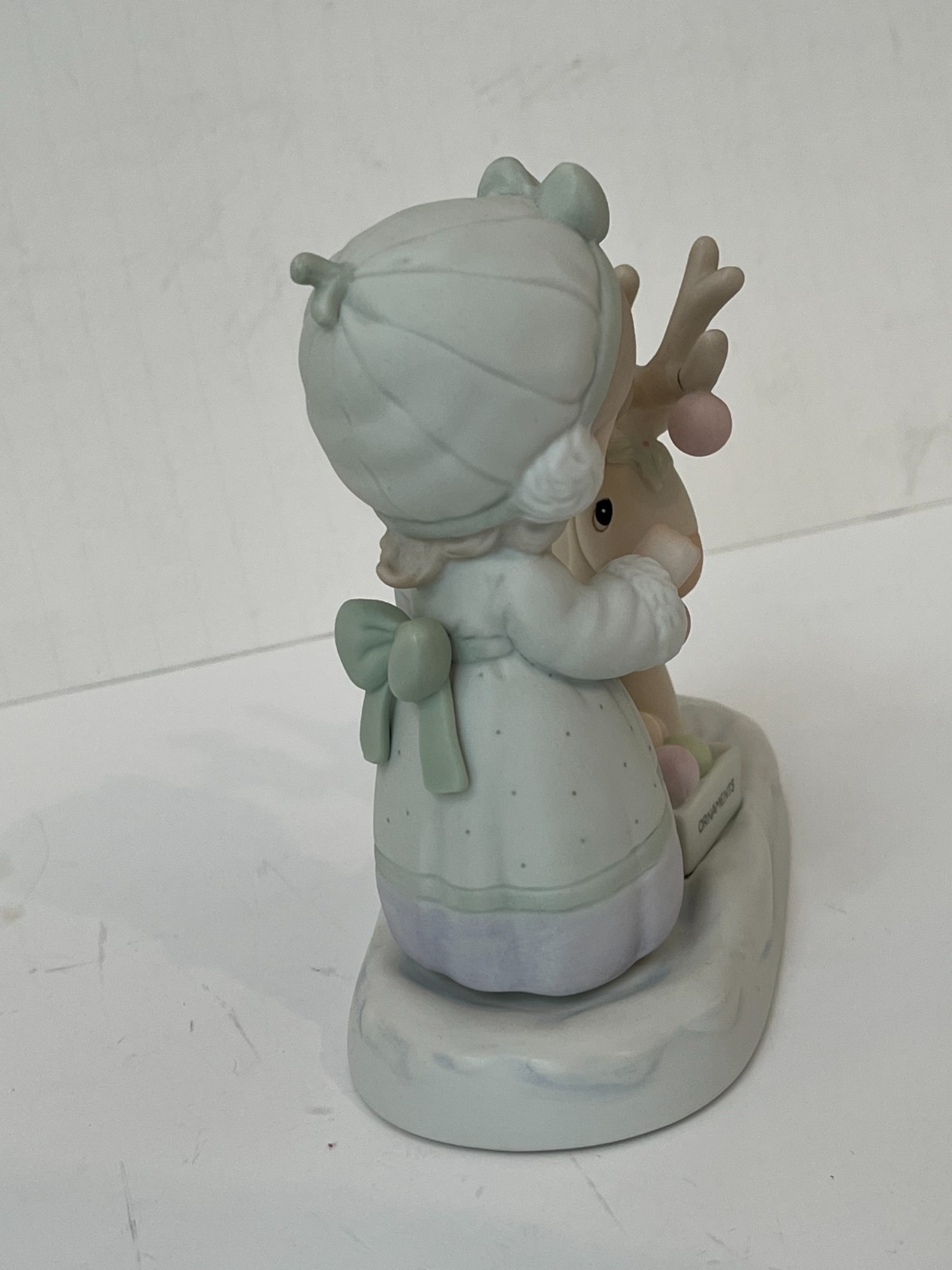 Precious Moments 1989 Enesco “Merry Christmas Deer” 531065 Porcelain Figurine